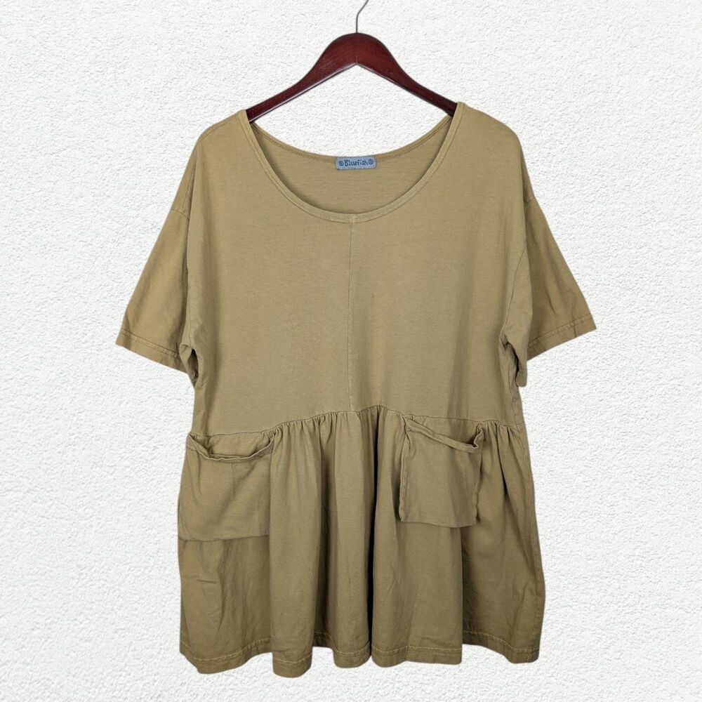 Blue Fish Lagenlook Babydoll Top